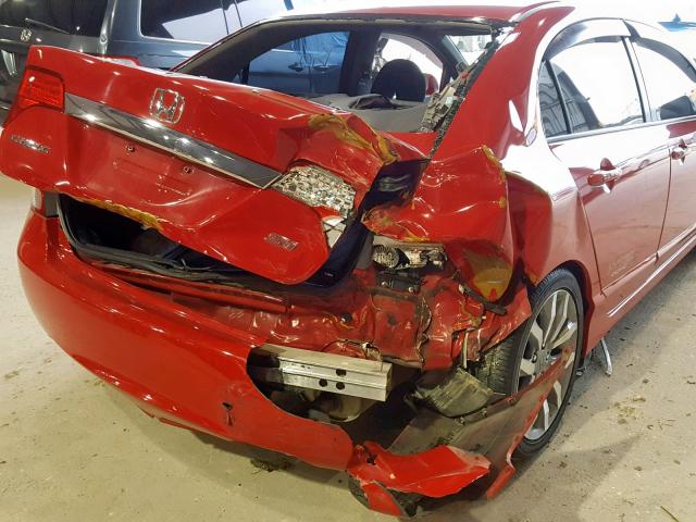 2HGFA5E53BH701012 - 2011 HONDA CIVIC SI RED photo 9