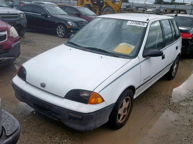 2C1MR6463N6755826 - 1992 GEO METRO BASE WHITE photo 2