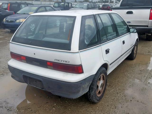 2C1MR6463N6755826 - 1992 GEO METRO BASE WHITE photo 4