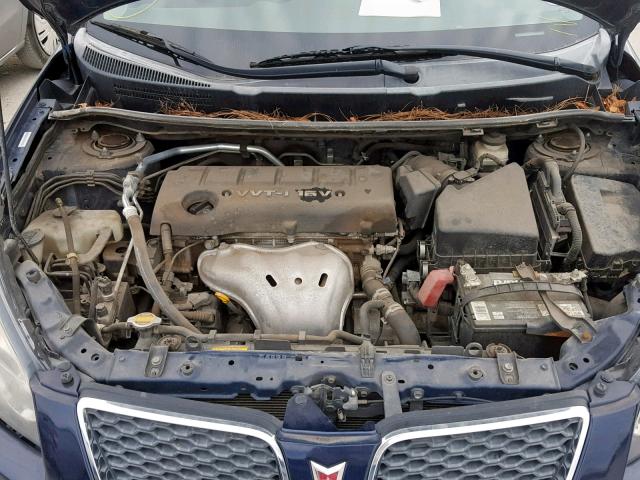 5Y2SP67069Z418388 - 2009 PONTIAC VIBE BLUE photo 7