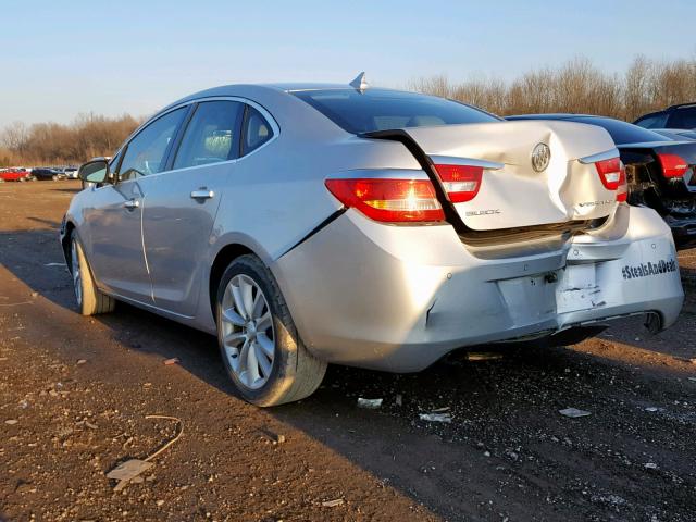 1G4PR5SKXE4167591 - 2014 BUICK VERANO CON SILVER photo 3