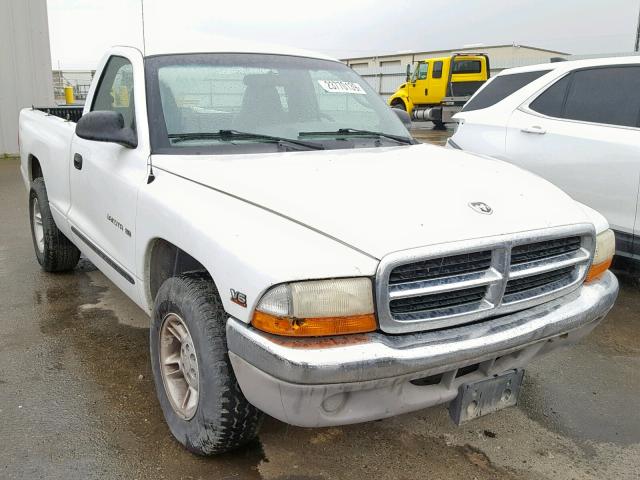 1B7FL26XXYS528985 - 2000 DODGE DAKOTA WHITE photo 1