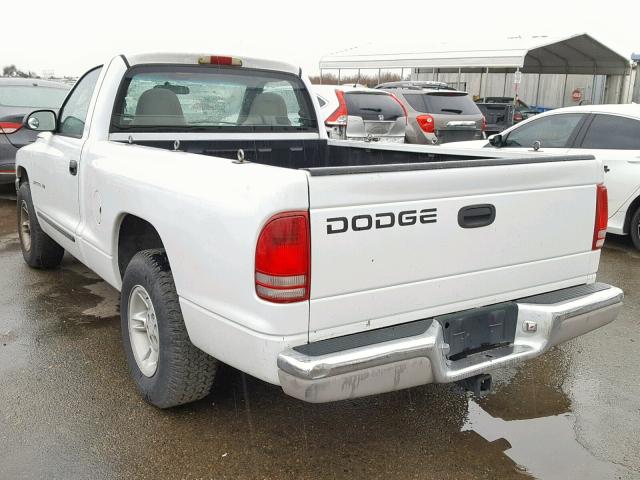 1B7FL26XXYS528985 - 2000 DODGE DAKOTA WHITE photo 3