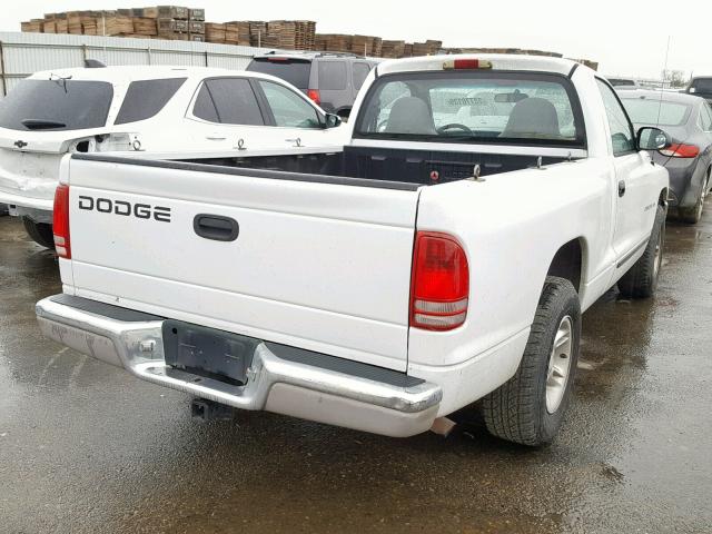 1B7FL26XXYS528985 - 2000 DODGE DAKOTA WHITE photo 4