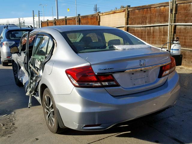 19XFB2F98DE025750 - 2013 HONDA CIVIC EXL SILVER photo 3