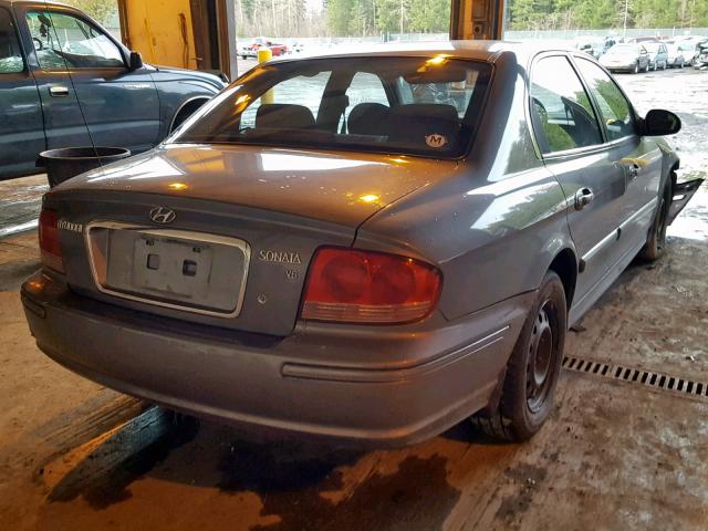 KMHWF25HX4A043999 - 2004 HYUNDAI SONATA GL GRAY photo 4