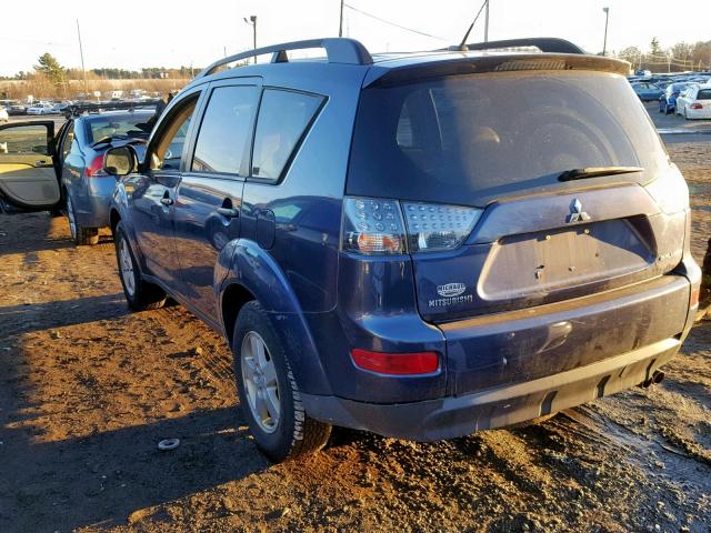 JA4MT31X37Z008583 - 2007 MITSUBISHI OUTLANDER BLUE photo 3