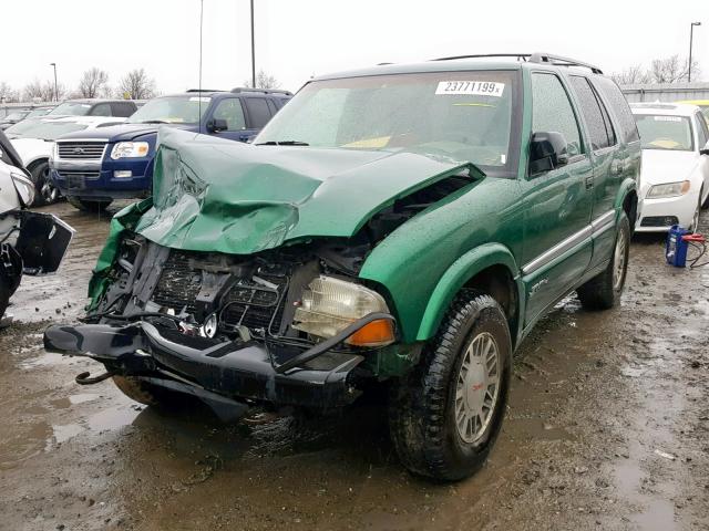 1GKDT13WXX2535063 - 1999 GMC JIMMY GREEN photo 2