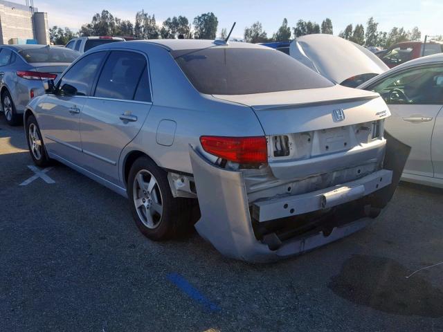 JHMCN36575C003937 - 2005 HONDA ACCORD HYB SILVER photo 3