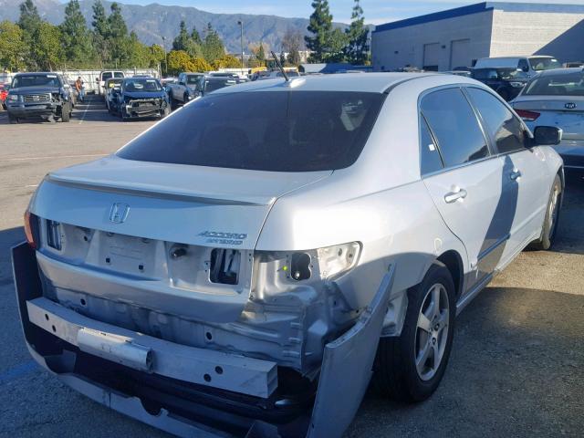 JHMCN36575C003937 - 2005 HONDA ACCORD HYB SILVER photo 4