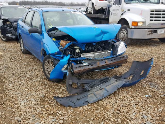 1FAFP34N57W123142 - 2007 FORD FOCUS ZX4 BLUE photo 1