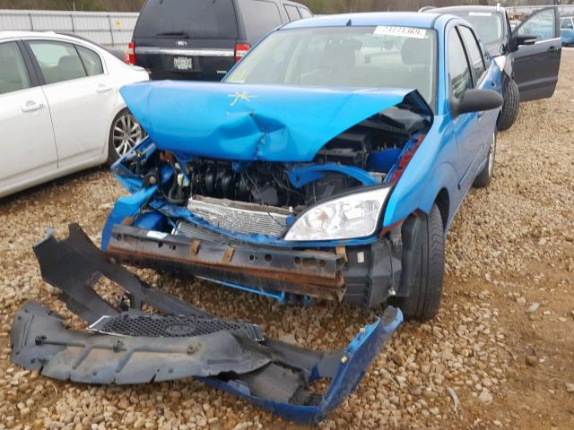 1FAFP34N57W123142 - 2007 FORD FOCUS ZX4 BLUE photo 2