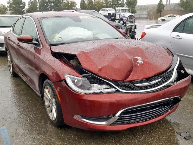 1C3CCCAB9FN706986 - 2015 CHRYSLER 200 LIMITE BURGUNDY photo 1