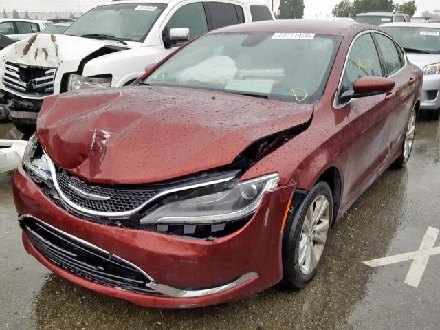 1C3CCCAB9FN706986 - 2015 CHRYSLER 200 LIMITE BURGUNDY photo 2