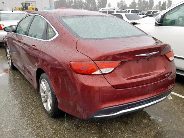 1C3CCCAB9FN706986 - 2015 CHRYSLER 200 LIMITE BURGUNDY photo 3