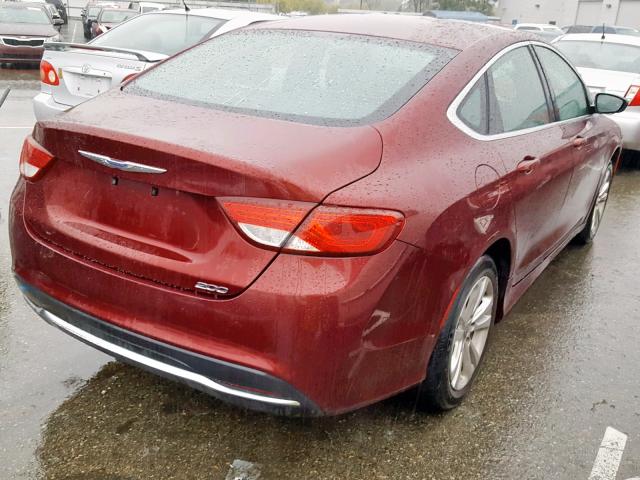 1C3CCCAB9FN706986 - 2015 CHRYSLER 200 LIMITE BURGUNDY photo 4