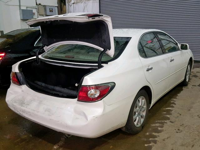 JTHBA30G945053646 - 2004 LEXUS ES 330 WHITE photo 4