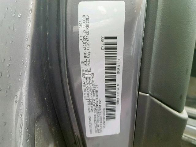 4S4WX90DX84400290 - 2008 SUBARU TRIBECA LI SILVER photo 10