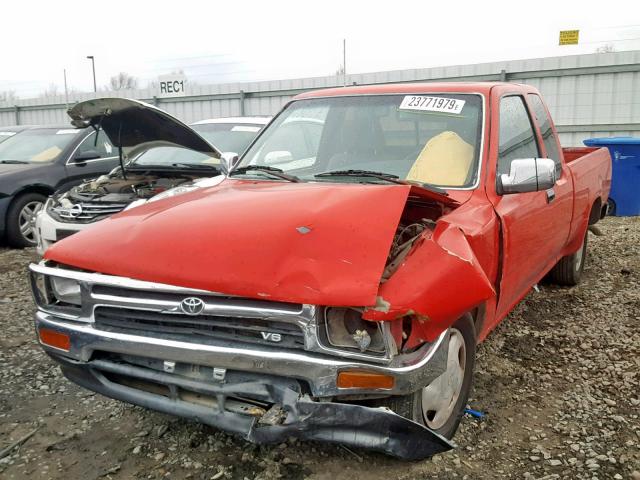 JT4VN93GXN5029522 - 1992 TOYOTA PICKUP 1/2 RED photo 2