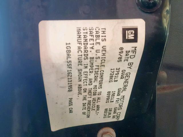 1G8AL55F16Z131958 - 2006 SATURN ION LEVEL WHITE photo 10