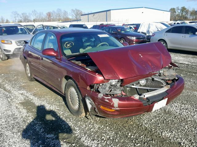 1G4HP54K214163990 - 2001 BUICK LESABRE CU BURGUNDY photo 1