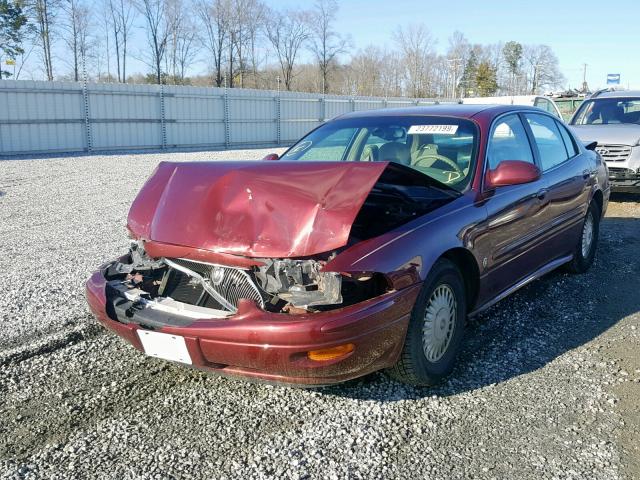 1G4HP54K214163990 - 2001 BUICK LESABRE CU BURGUNDY photo 2