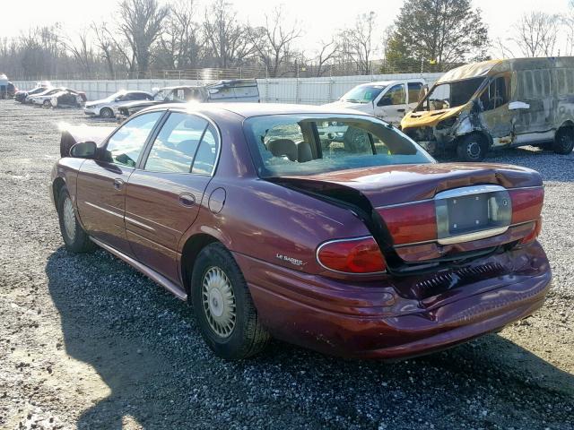 1G4HP54K214163990 - 2001 BUICK LESABRE CU BURGUNDY photo 3