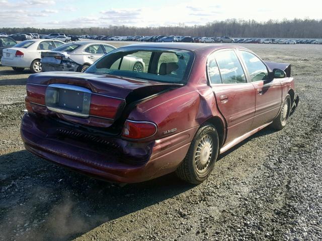 1G4HP54K214163990 - 2001 BUICK LESABRE CU BURGUNDY photo 4