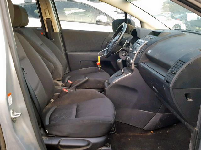 JM1CR29L390355723 - 2009 MAZDA 5 SILVER photo 5