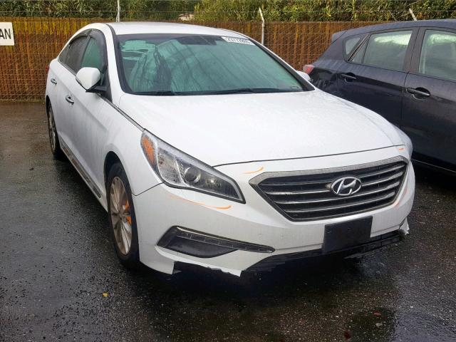 5NPE34AF8FH253215 - 2015 HYUNDAI SONATA SPO WHITE photo 1