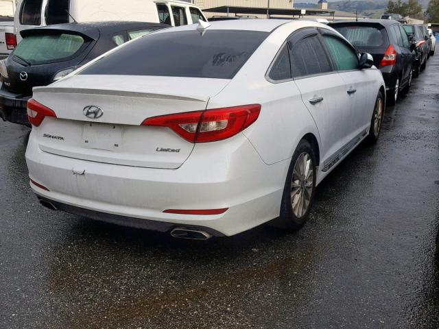 5NPE34AF8FH253215 - 2015 HYUNDAI SONATA SPO WHITE photo 4