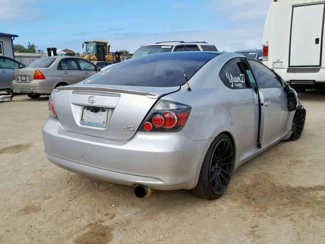 JTKDE167880264827 - 2008 TOYOTA SCION TC SILVER photo 4