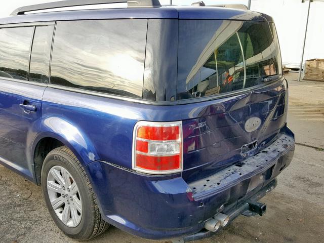 2FMGK5BC5BBD27312 - 2011 FORD FLEX SE BLUE photo 9