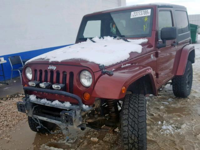 1J4FA54108L519335 - 2008 JEEP WRANGLER S RED photo 2