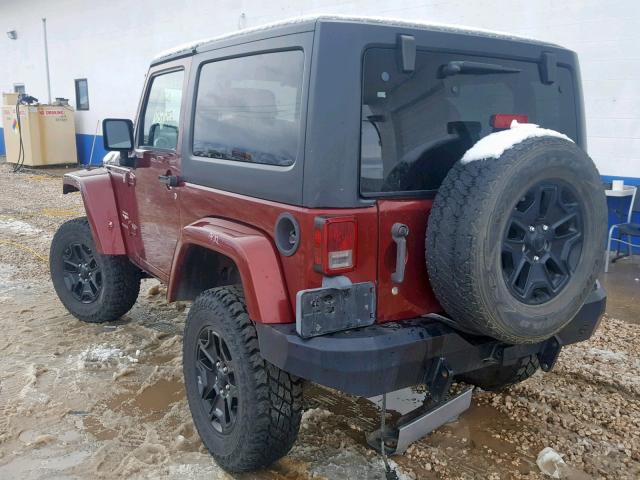 1J4FA54108L519335 - 2008 JEEP WRANGLER S RED photo 3