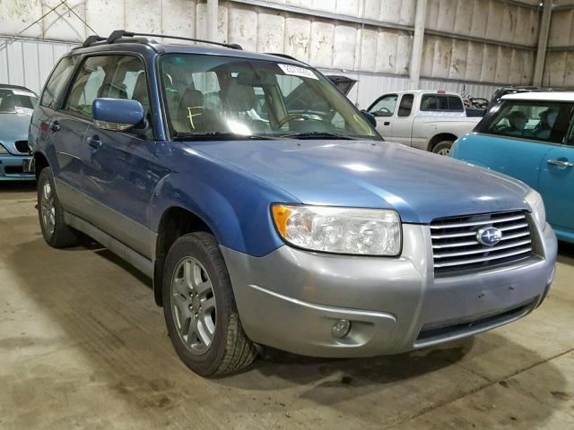 JF1SG67667H707963 - 2007 SUBARU FORESTER 2 BLUE photo 1