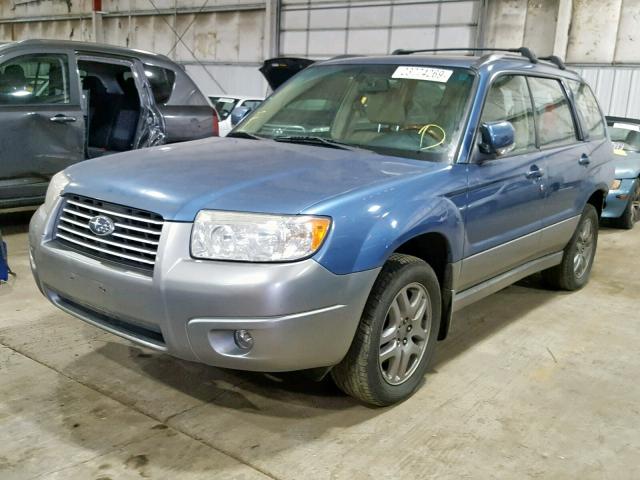 JF1SG67667H707963 - 2007 SUBARU FORESTER 2 BLUE photo 2