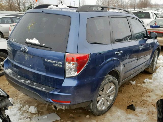 JF2SHAEC7BH730598 - 2011 SUBARU FORESTER L BLUE photo 4