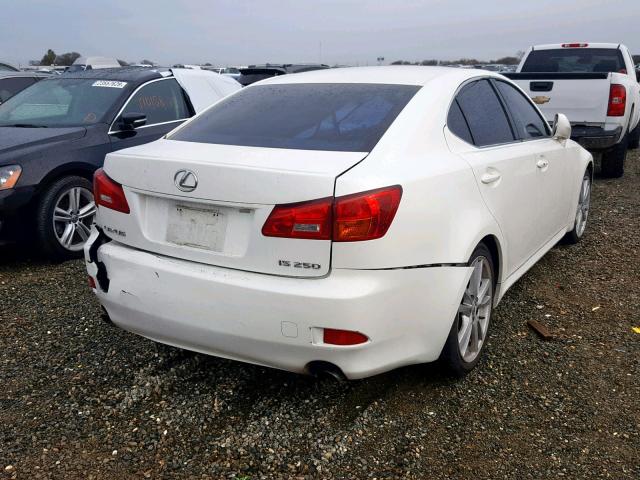 JTHBK262665000375 - 2006 LEXUS IS 250 WHITE photo 4