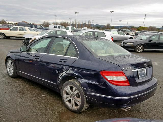 WDDGF54X08R010607 - 2008 MERCEDES-BENZ C 300 BLUE photo 3