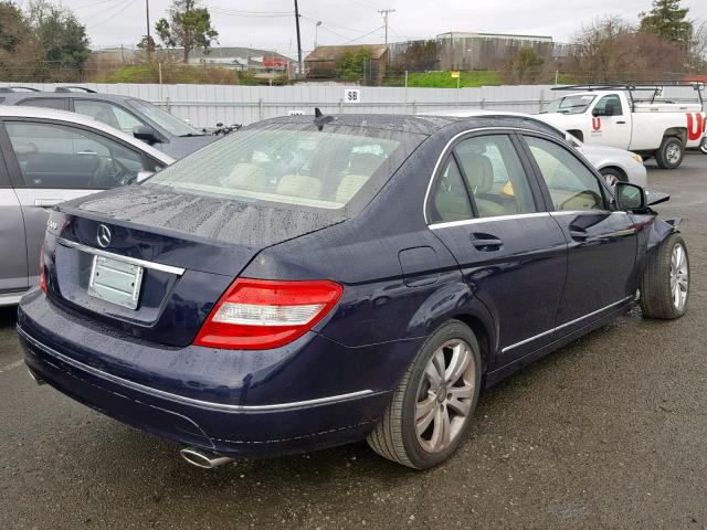 WDDGF54X08R010607 - 2008 MERCEDES-BENZ C 300 BLUE photo 4