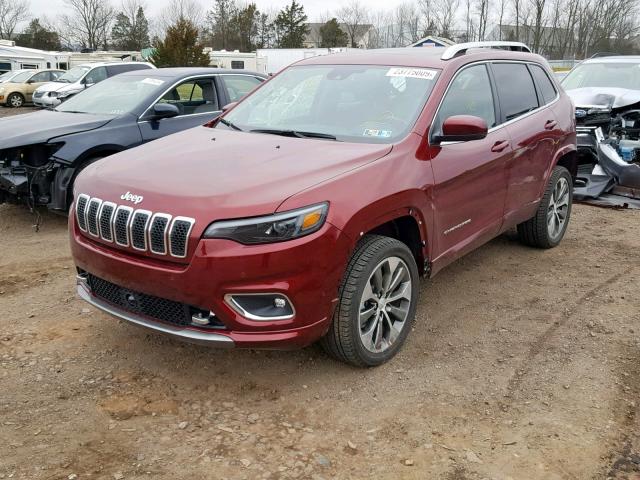 1C4PJMJN1KD304916 - 2019 JEEP CHEROKEE O RED photo 2