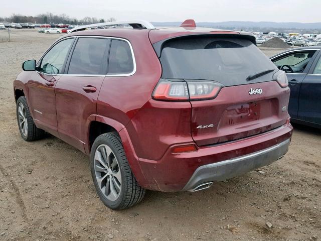 1C4PJMJN1KD304916 - 2019 JEEP CHEROKEE O RED photo 3