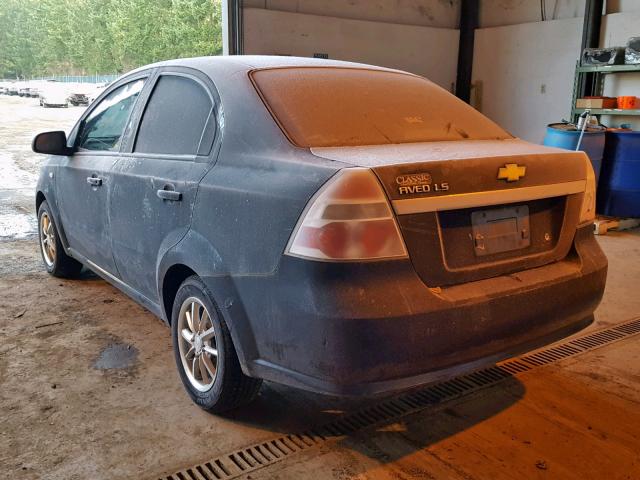 KL1TD56698B130134 - 2008 CHEVROLET AVEO BASE Қара фото 3