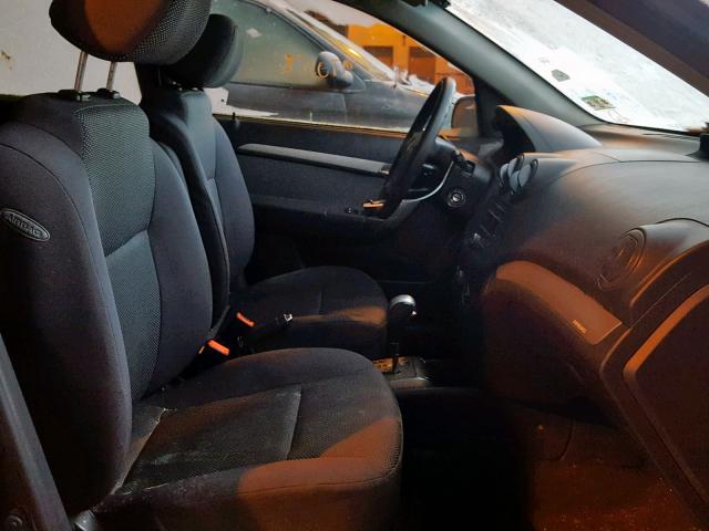 KL1TD56698B130134 - 2008 CHEVROLET AVEO BASE Қара фото 5