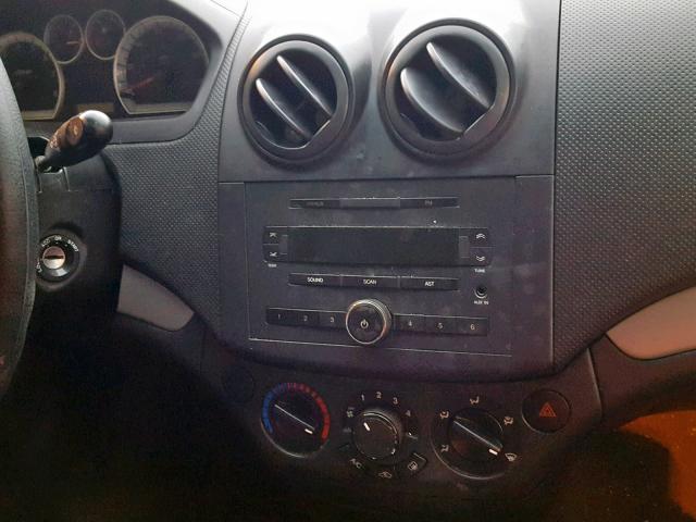 KL1TD56698B130134 - 2008 CHEVROLET AVEO BASE Қара фото 9