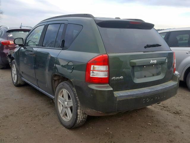 1J8FF47W47D166169 - 2007 JEEP COMPASS GREEN photo 3