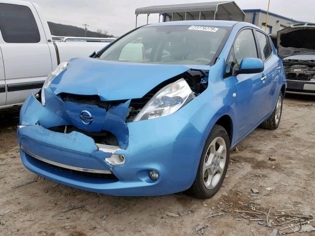 JN1AZ0CP5CT017417 - 2012 NISSAN LEAF SV BLUE photo 2