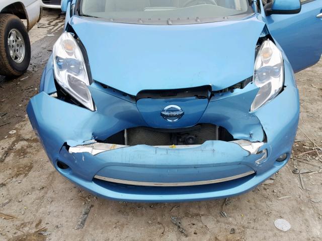 JN1AZ0CP5CT017417 - 2012 NISSAN LEAF SV BLUE photo 7