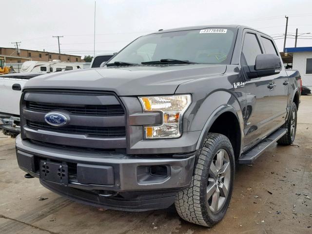 1FTEW1EP8GKF80726 - 2016 FORD F150 SUPER CHARCOAL photo 2